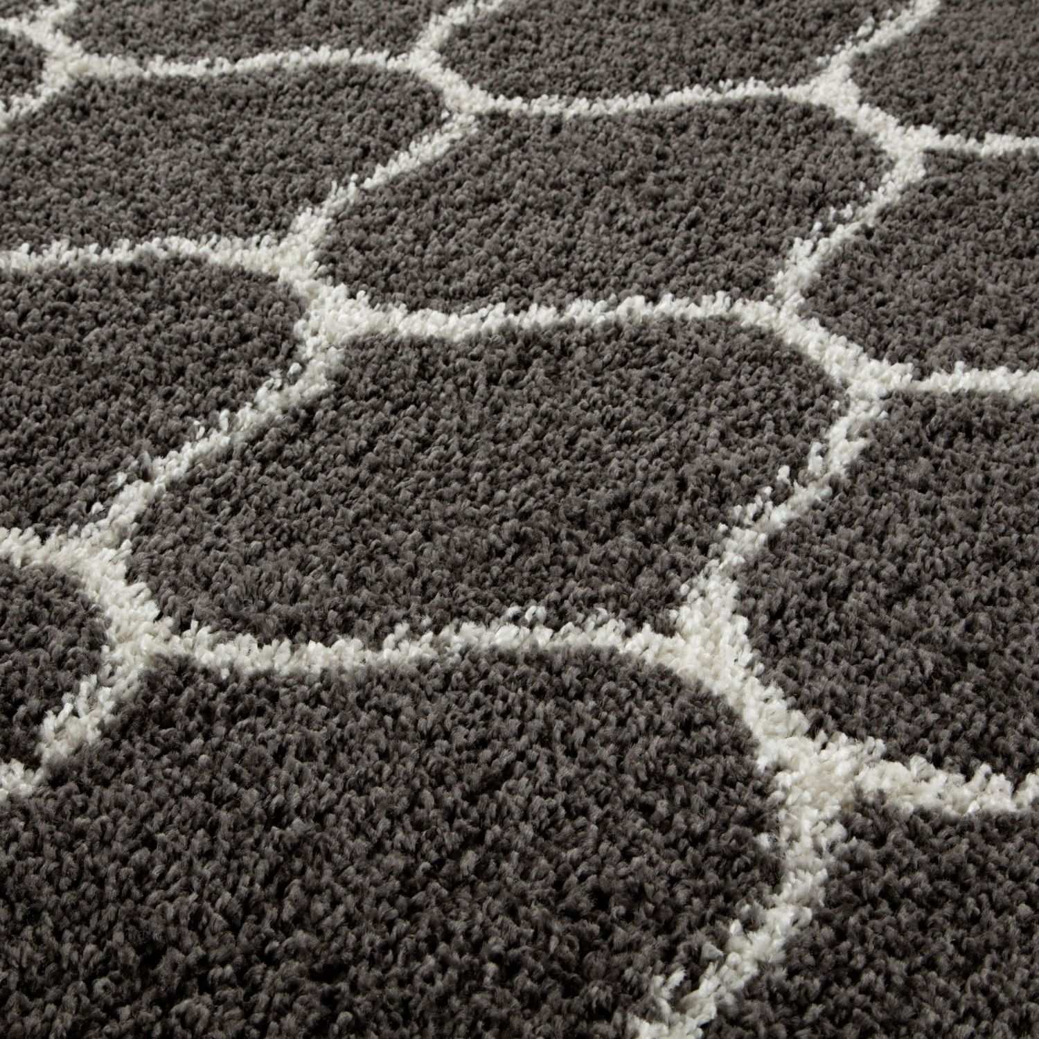 Moroccan Dark Grey Shaggy Rug | 640 - Bargainia.com - 5056584503630 - 3260