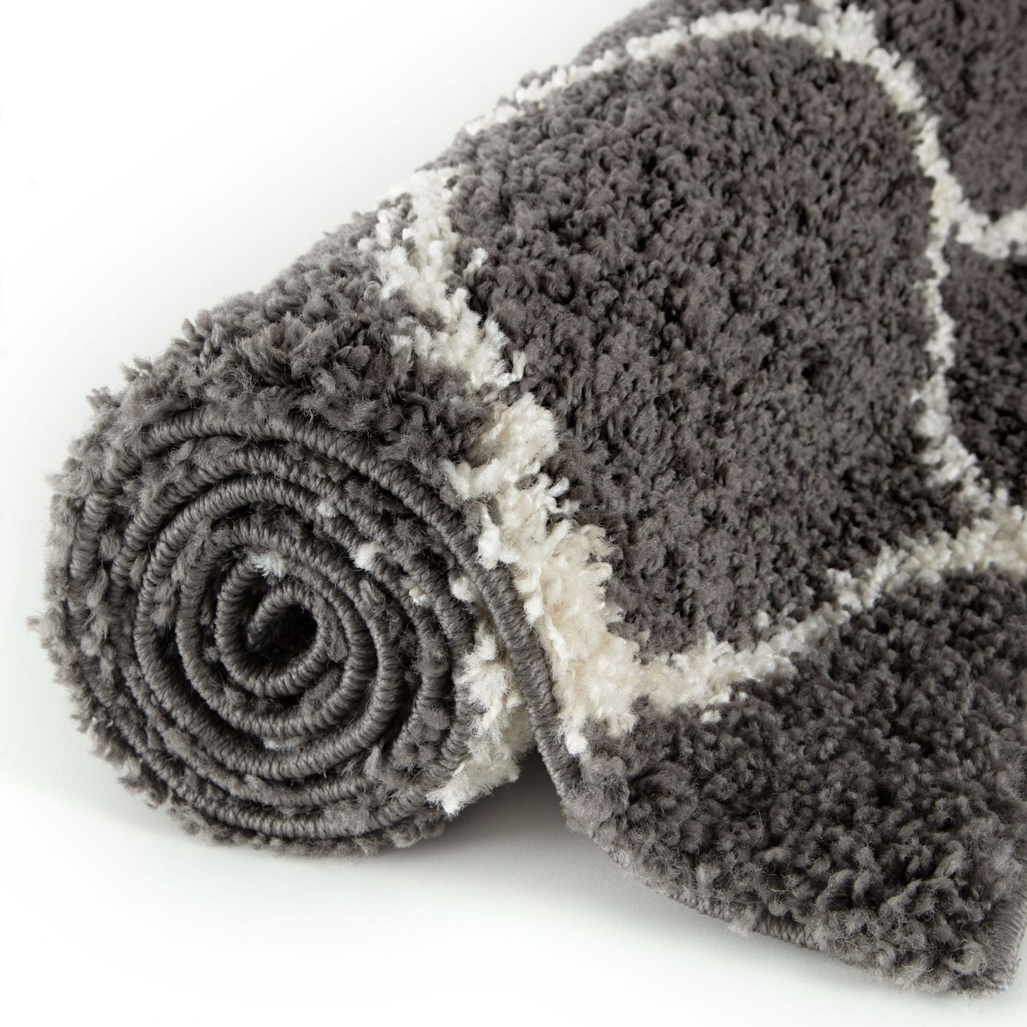 Moroccan Dark Grey Shaggy Rug | 640 - Bargainia.com - 5056584503630 - 3260