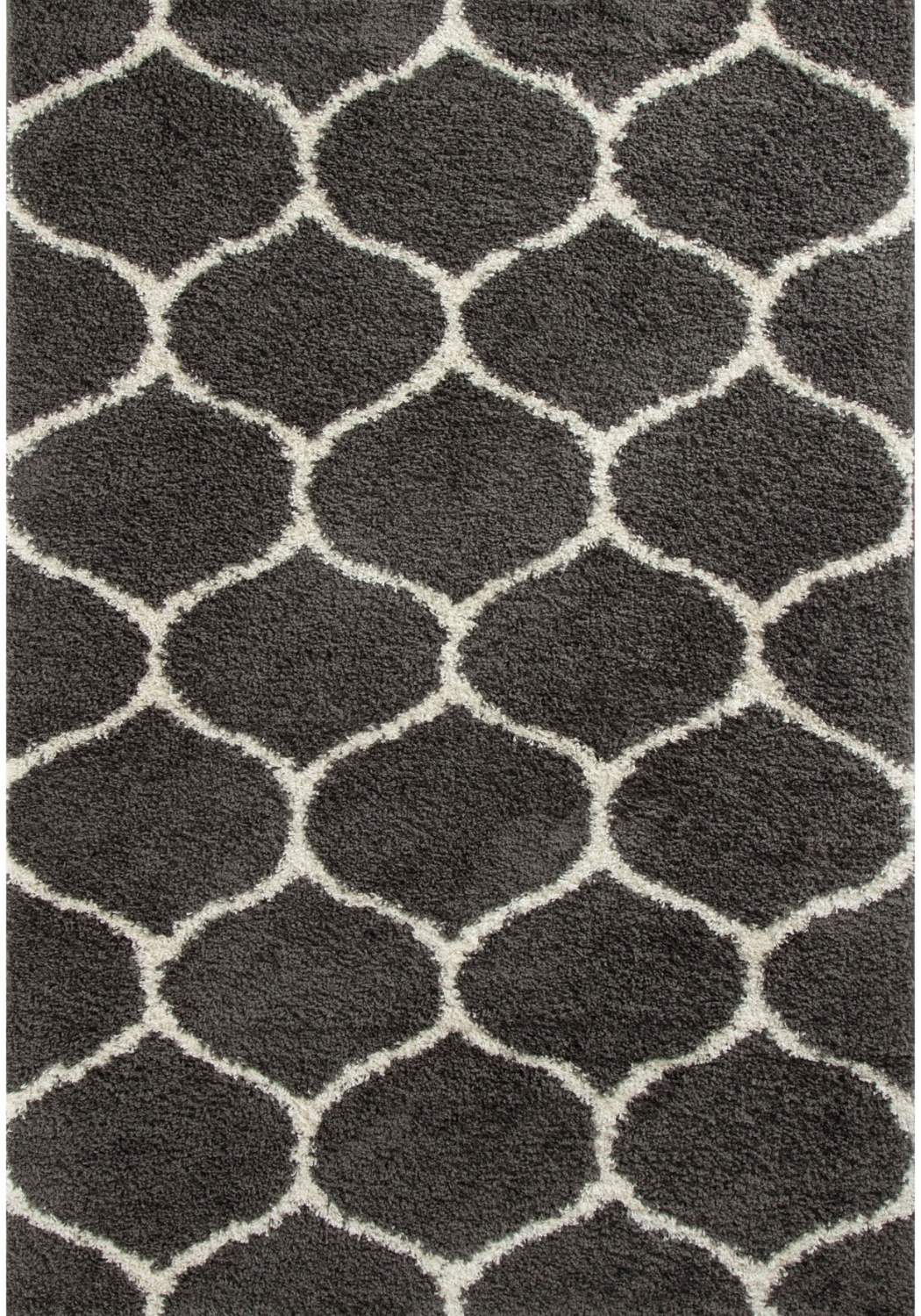 Moroccan Dark Grey Shaggy Rug | 640 - Bargainia.com - 