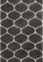 Moroccan Dark Grey Shaggy Rug | 640 - Bargainia.com - 