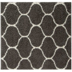 Moroccan Dark Grey Shaggy Rug | 640 - Bargainia.com - 