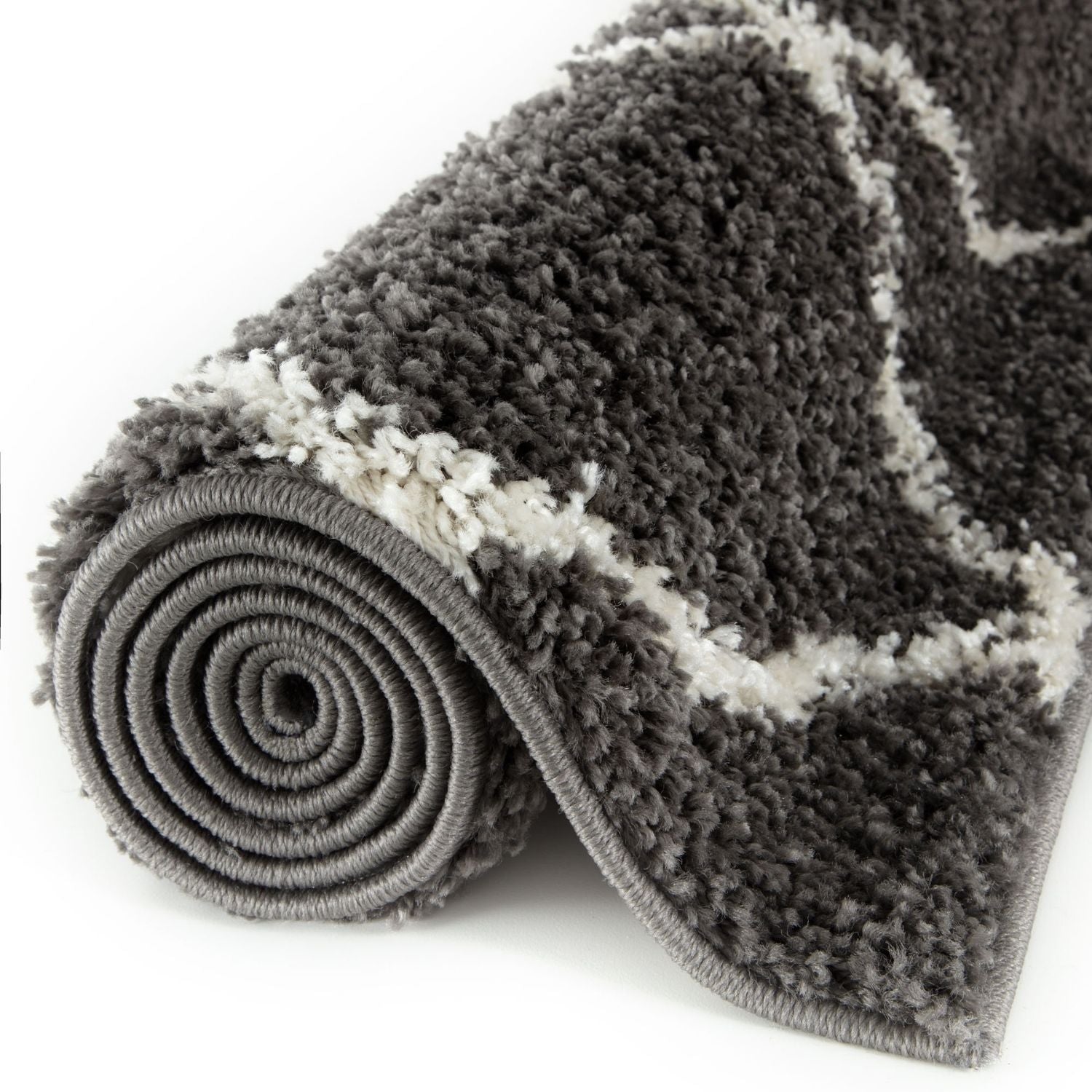 Moroccan Dark Grey Shaggy Rug | 740 - Bargainia.com - 5056584504231 - 3320