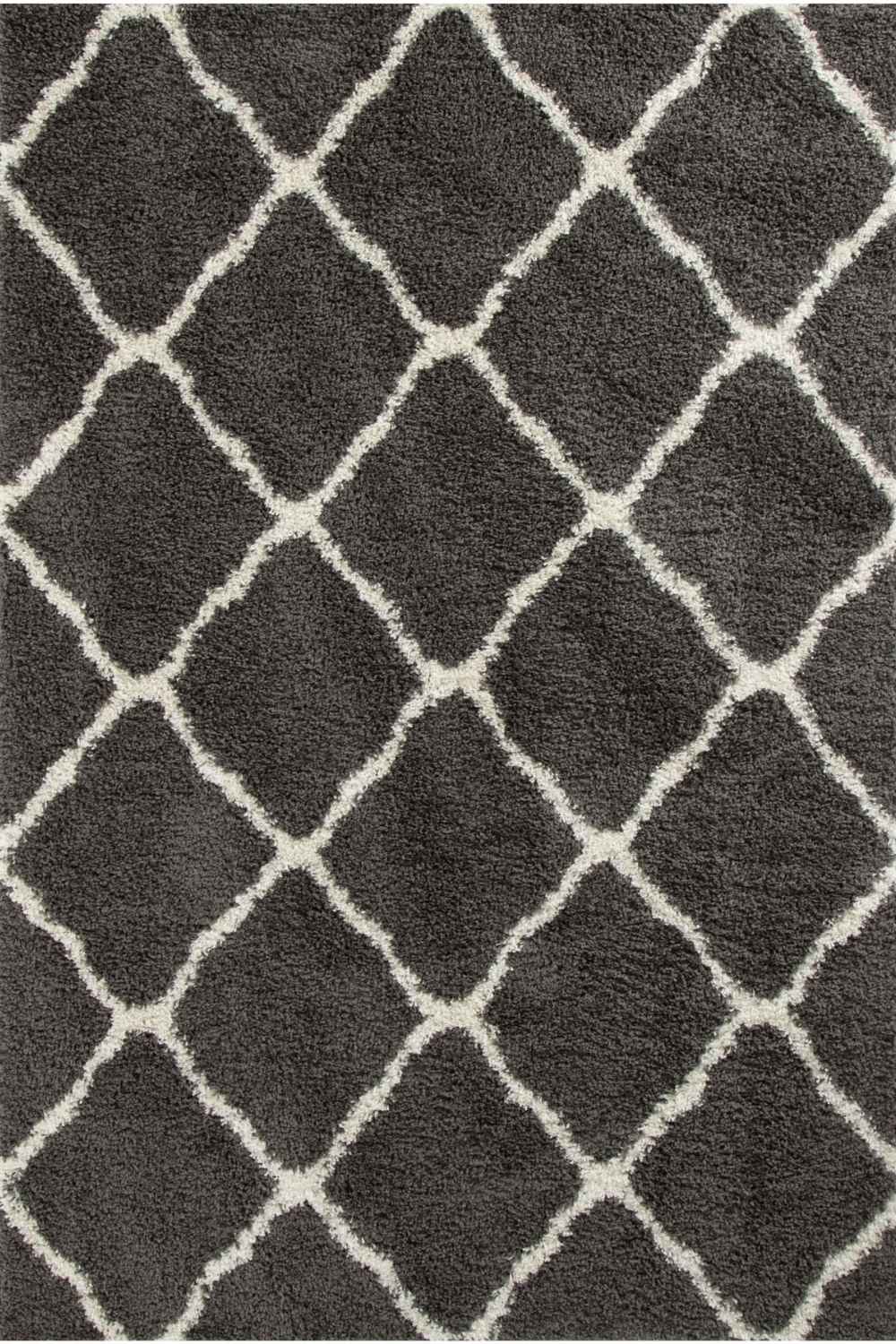 Moroccan Dark Grey Shaggy Rug | 740 - Bargainia.com - 5056584504231 - 3320