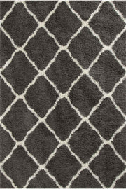 Moroccan Dark Grey Shaggy Rug | 740 - Bargainia.com - 5056584504231 - 3320