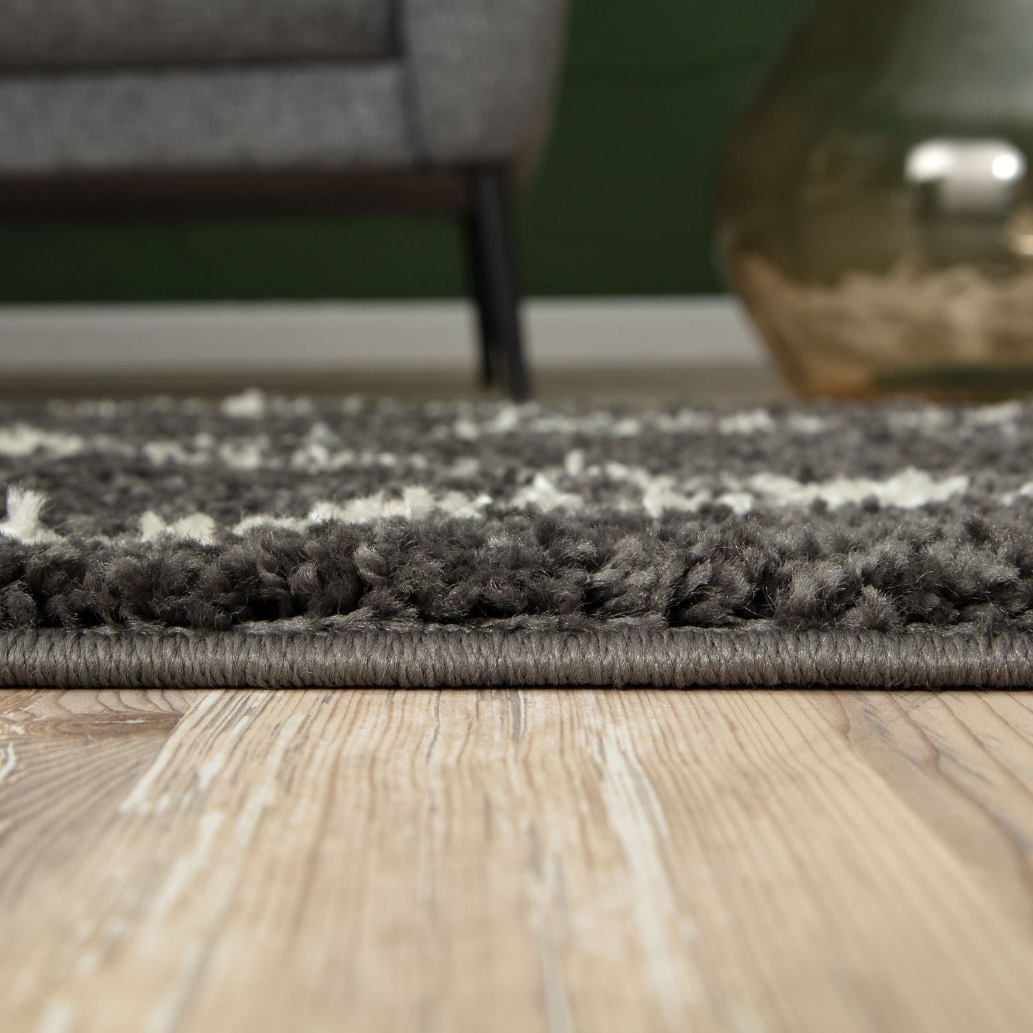 Moroccan Dark Grey Shaggy Rug | 740 - Bargainia.com - 5056584504231 - 3320