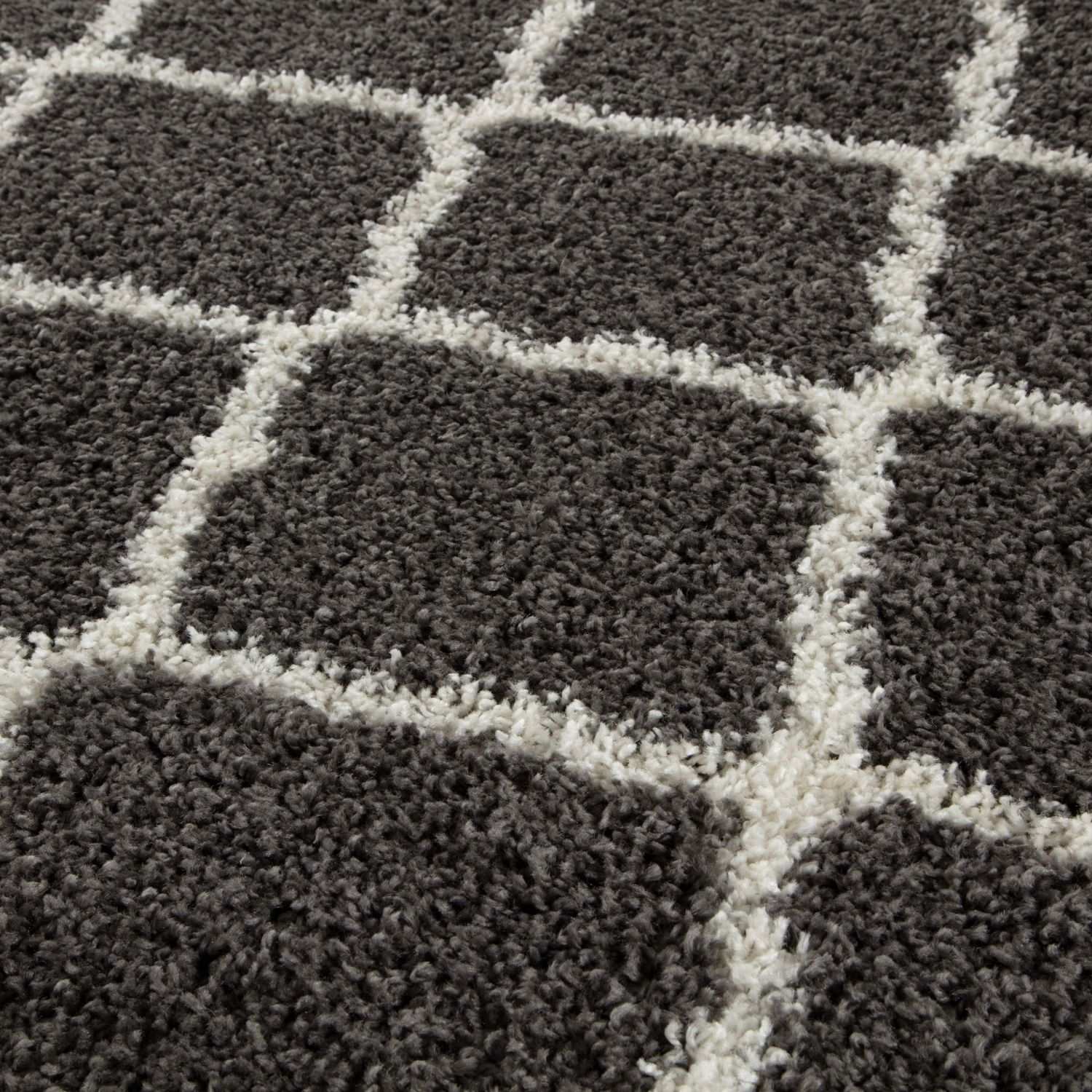 Moroccan Dark Grey Shaggy Rug | 740 - Bargainia.com - 5056584504231 - 3320