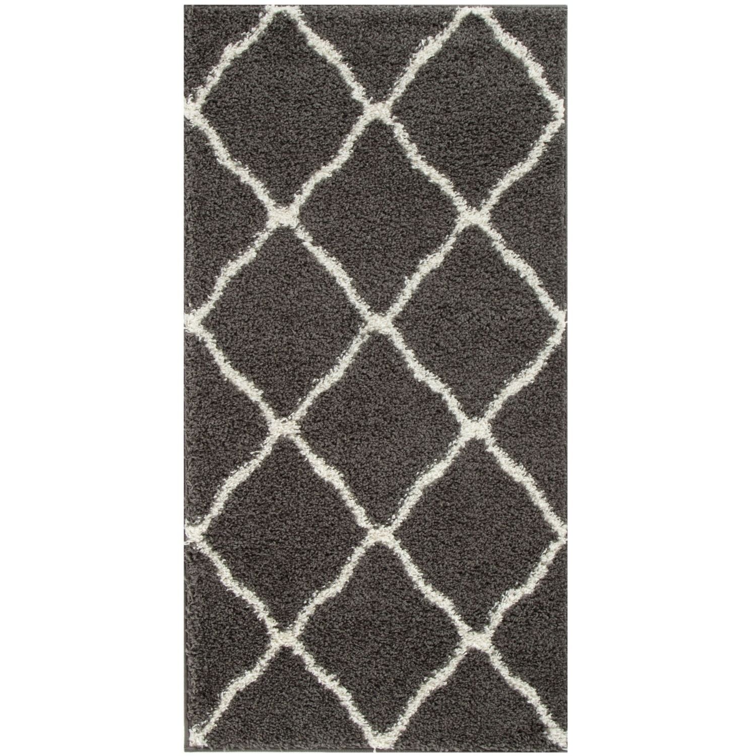 Moroccan Dark Grey Shaggy Rug | 740 - Bargainia.com - 5056584504231 - 3320