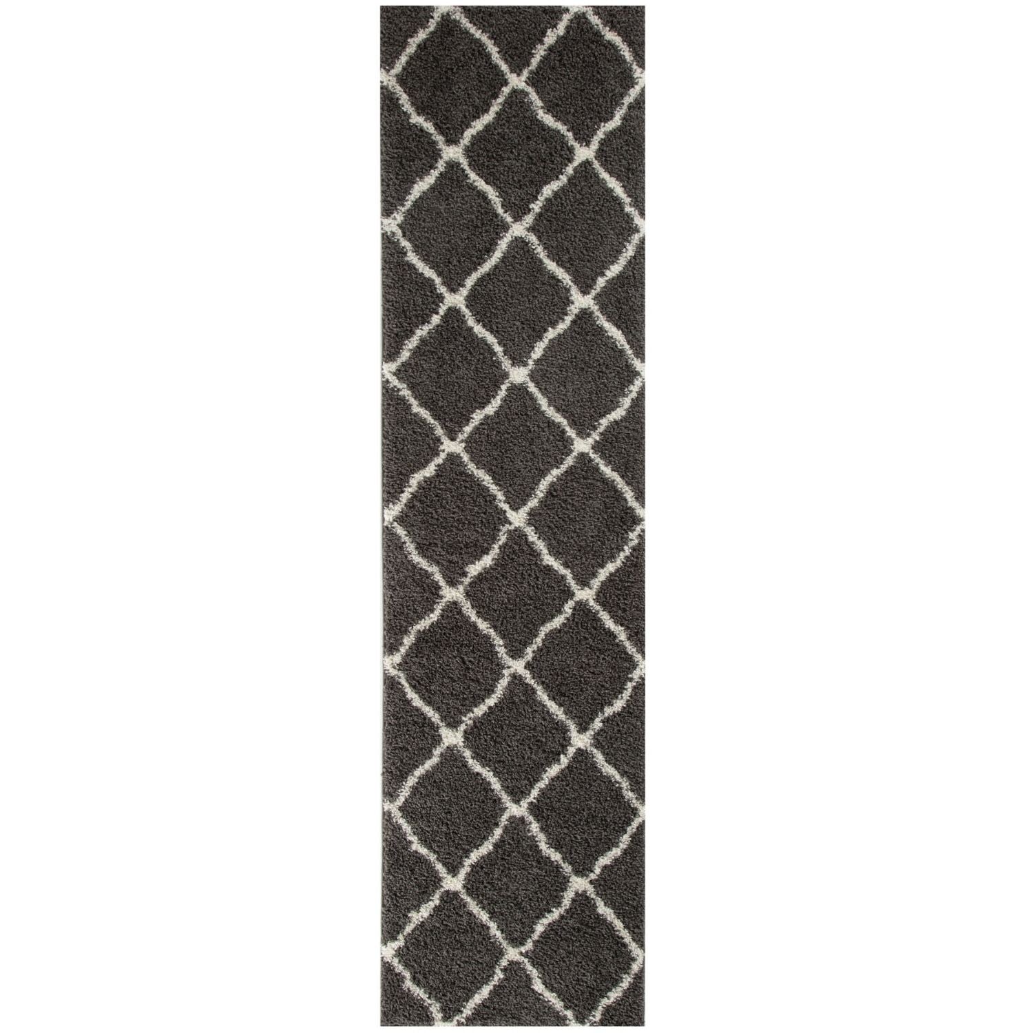 Moroccan Dark Grey Shaggy Rug | 740 - Bargainia.com - 5056584504354 - 3322