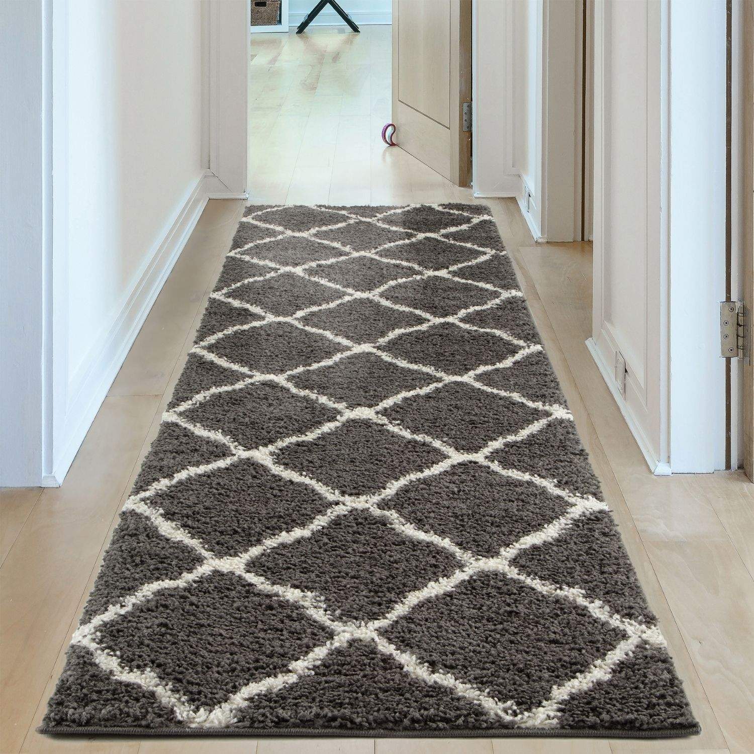 Moroccan Dark Grey Shaggy Rug | 740 - Bargainia.com - 5056584504354 - 3322