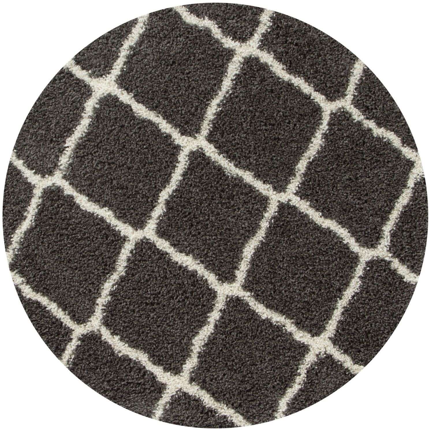 Moroccan Dark Grey Shaggy Rug | 740 - Bargainia.com - 5056584504477 - 3324