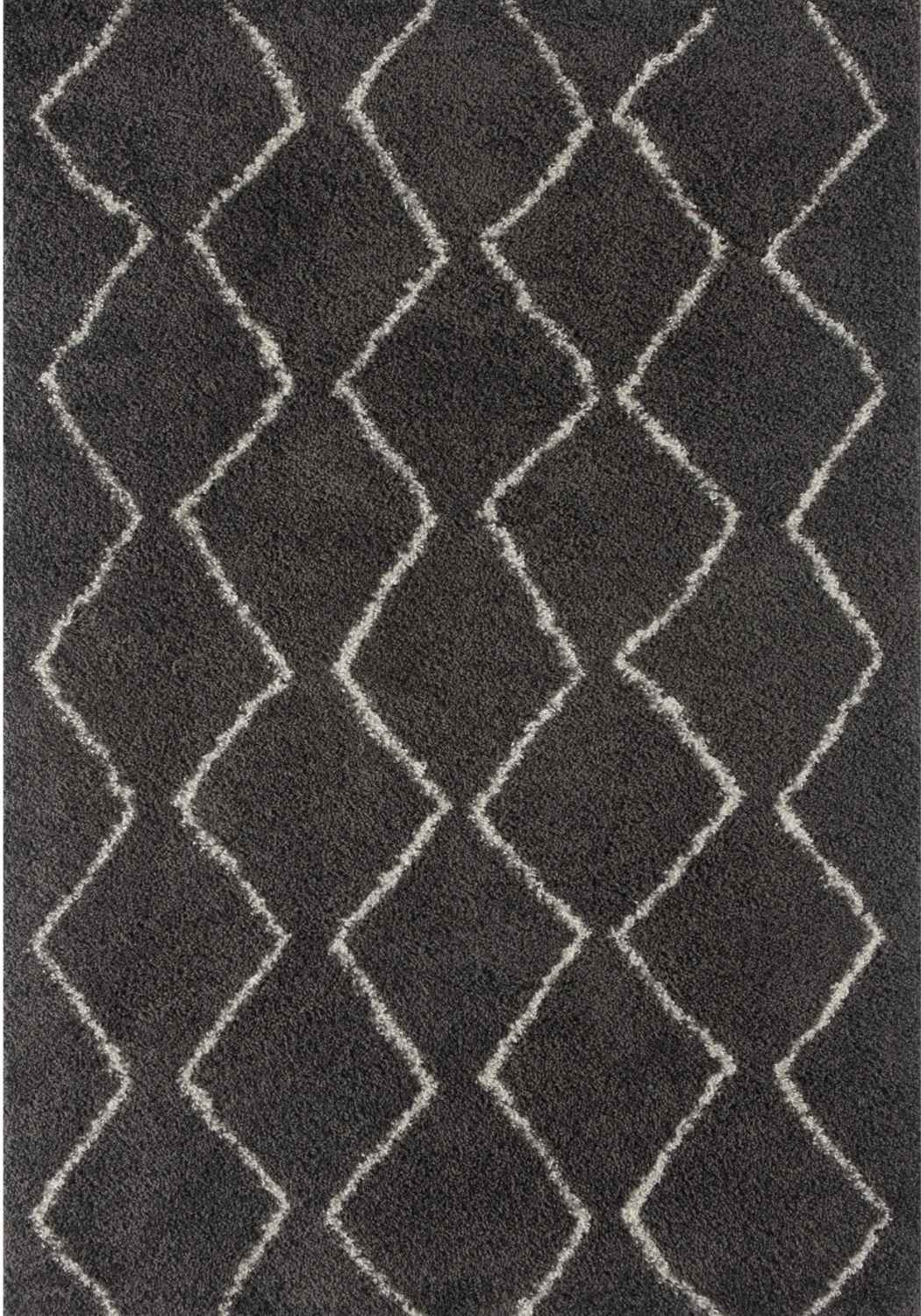 Moroccan Dark Grey Shaggy Rug | 840 - Bargainia.com - 5056584513387 - 3493
