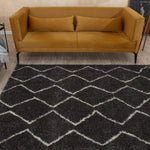 Moroccan Dark Grey Shaggy Rug | 840 - Bargainia.com - 