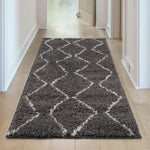 Moroccan Dark Grey Shaggy Rug | 840 - Bargainia.com - 