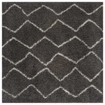 Moroccan Dark Grey Shaggy Rug | 840 - Bargainia.com - 