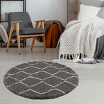 Moroccan Dark Grey Shaggy Rug | 840 - Bargainia.com - 