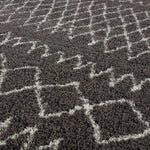 Moroccan Dark Grey Shaggy Rug | 940 - Bargainia.com - 