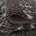 Moroccan Dark Grey Shaggy Rug | 940 - Bargainia.com - 