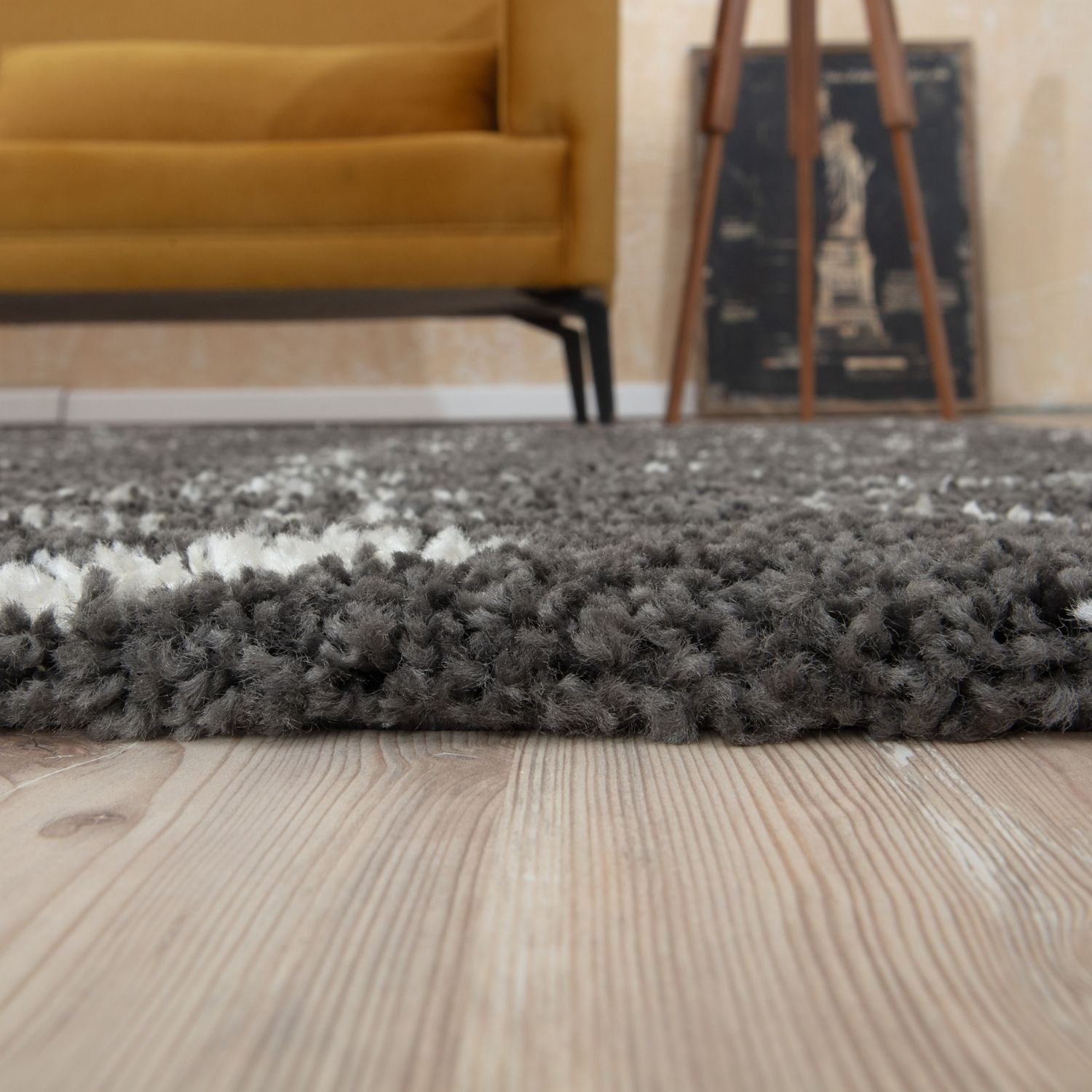 Moroccan Dark Grey Shaggy Rug | 940 - Bargainia.com - 5056584513448 - 3553