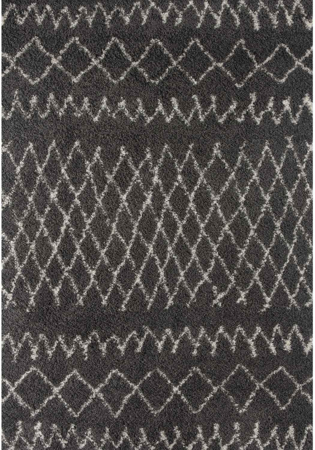 Moroccan Dark Grey Shaggy Rug | 940 - Bargainia.com - 5056584513448 - 3553