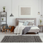 Moroccan Dark Grey Shaggy Rug | 940 - Bargainia.com - 