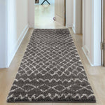 Moroccan Dark Grey Shaggy Rug | 940 - Bargainia.com - 