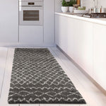Moroccan Dark Grey Shaggy Rug | 940 - Bargainia.com - 