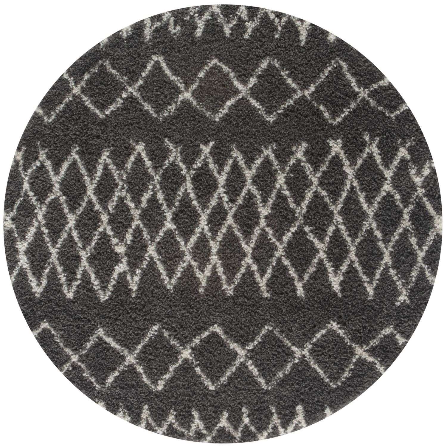 Moroccan Dark Grey Shaggy Rug | 940 - Bargainia.com - 