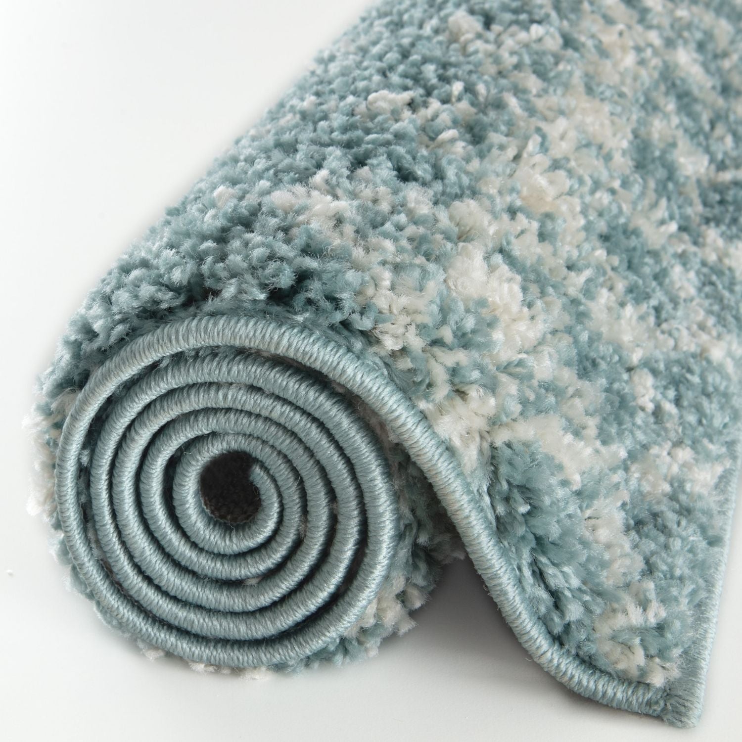 Moroccan Duck Egg Blue Shaggy Rug | 1050 - Bargainia.com - 5056584541533 - 3623
