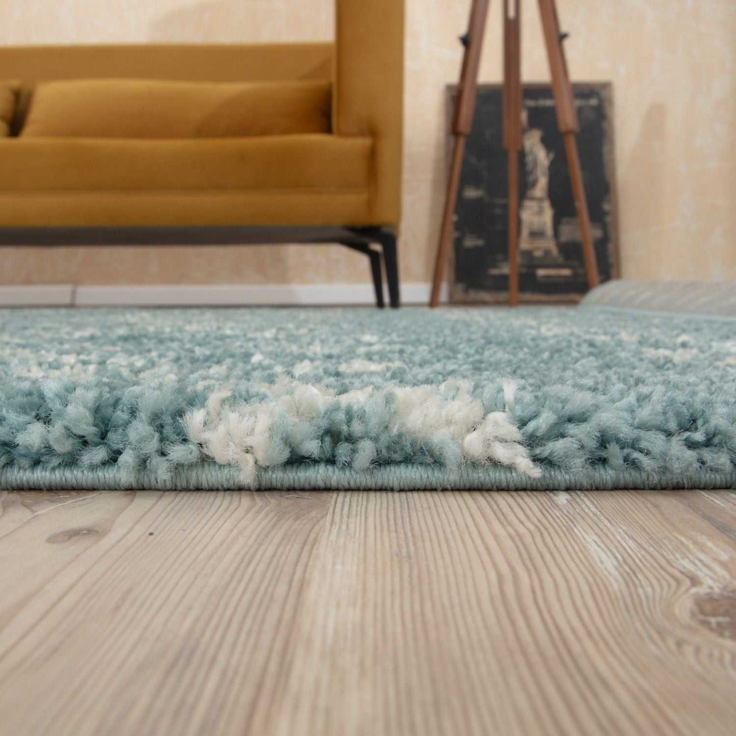 Moroccan Duck Egg Blue Shaggy Rug | 1050 - Bargainia.com - 5056584541533 - 3623