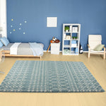 Moroccan Duck Egg Blue Shaggy Rug | 1050 - Bargainia.com - 
