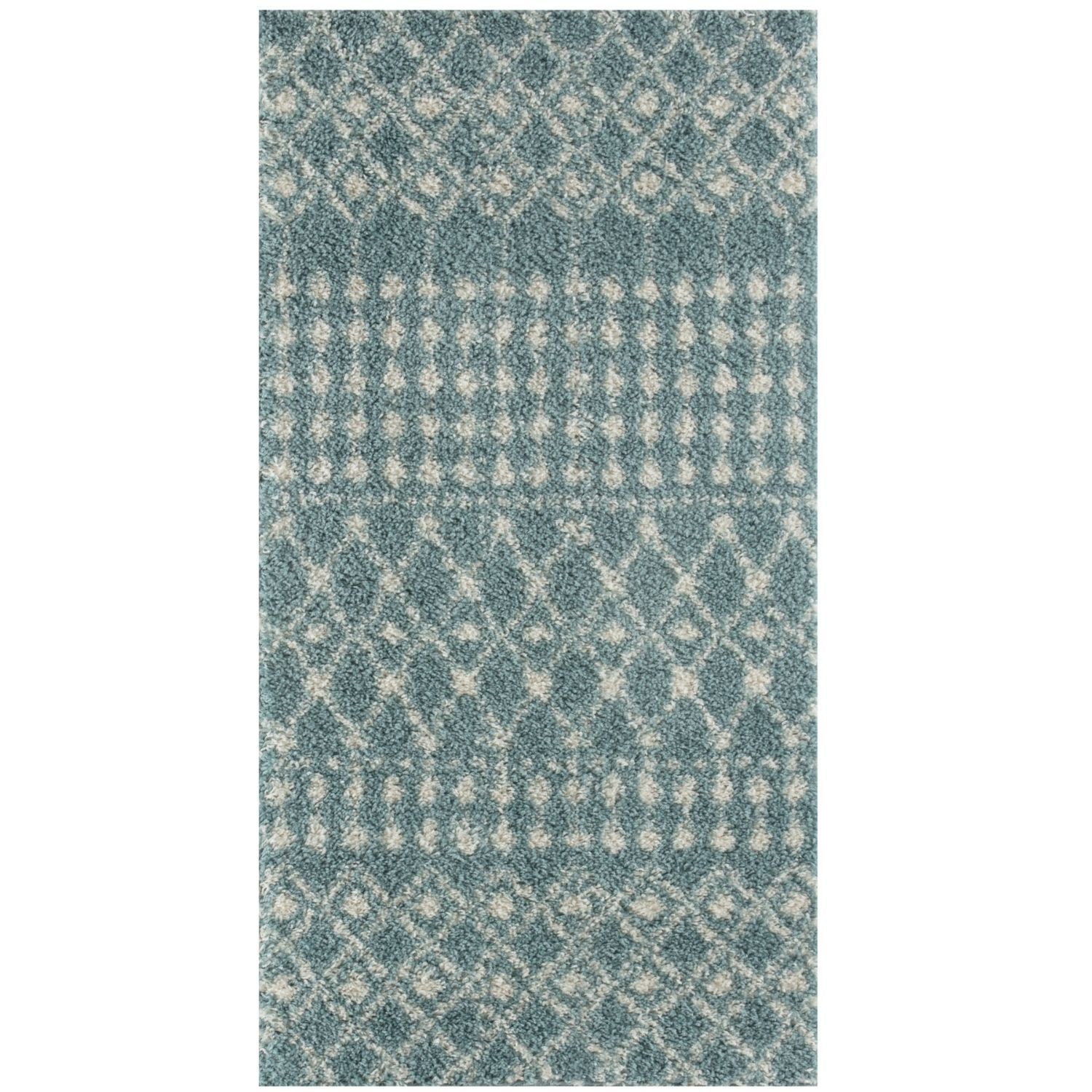 Moroccan Duck Egg Blue Shaggy Rug | 1050 - Bargainia.com - 5056584541595 - 3624