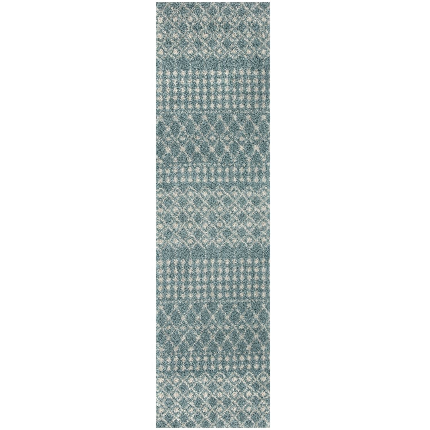 Moroccan Duck Egg Blue Shaggy Rug | 1050 - Bargainia.com - 5056584541656 - 3625
