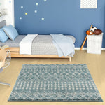 Moroccan Duck Egg Blue Shaggy Rug | 1050 - Bargainia.com - 
