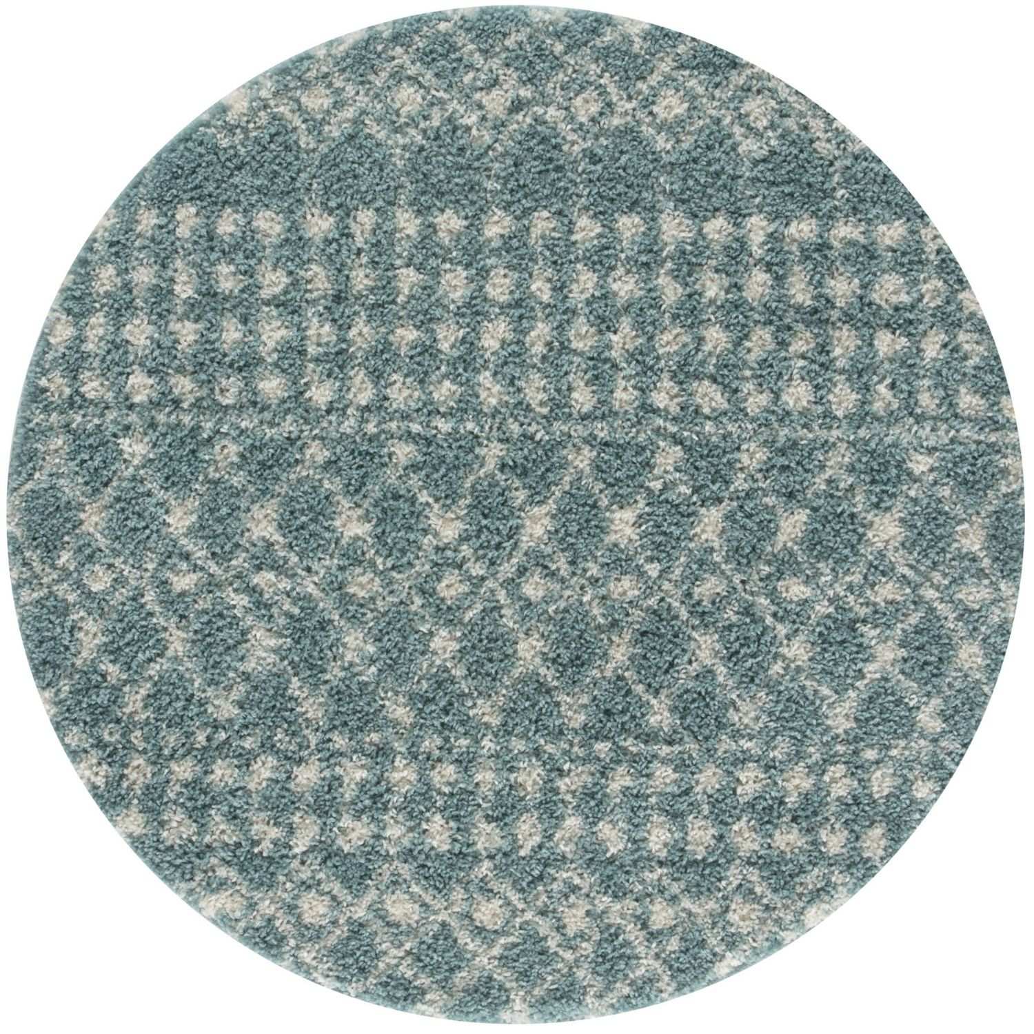 Moroccan Duck Egg Blue Shaggy Rug | 1050 - Bargainia.com - 