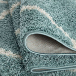 Moroccan Duck Egg Blue Shaggy Rug | 550 - Bargainia.com - 