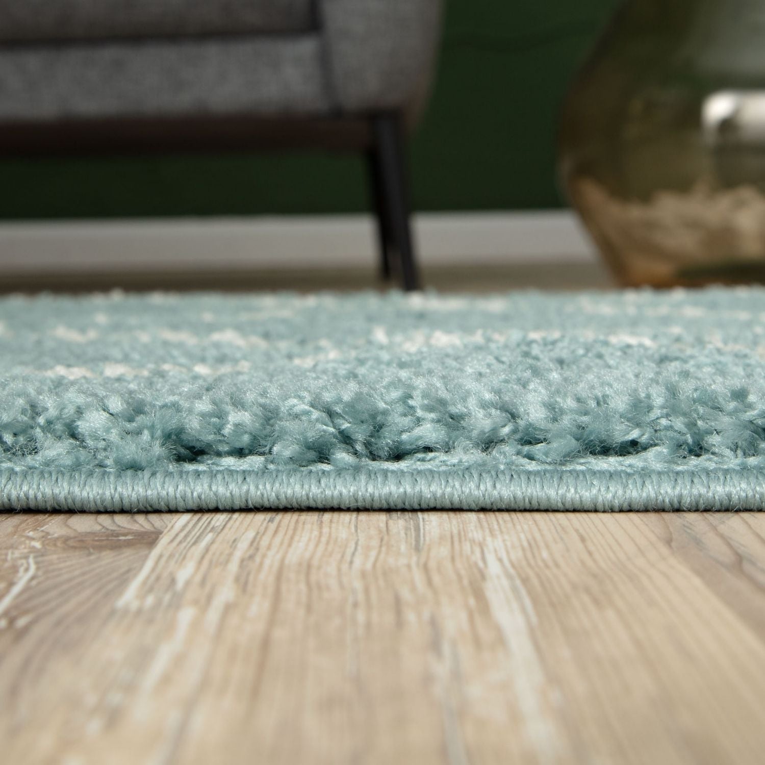 Moroccan Duck Egg Blue Shaggy Rug | 550 - Bargainia.com - 5056584503043 - 3210