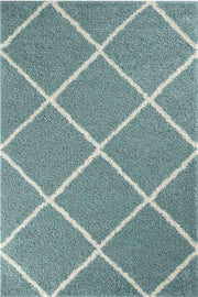 Moroccan Duck Egg Blue Shaggy Rug | 550 - Bargainia.com - 5056584503043 - 3210