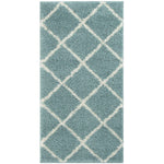 Moroccan Duck Egg Blue Shaggy Rug | 550 - Bargainia.com - 