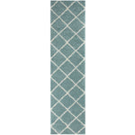 Moroccan Duck Egg Blue Shaggy Rug | 550 - Bargainia.com - 