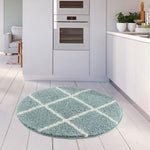 Moroccan Duck Egg Blue Shaggy Rug | 550 - Bargainia.com - 