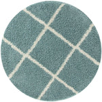 Moroccan Duck Egg Blue Shaggy Rug | 550 - Bargainia.com - 