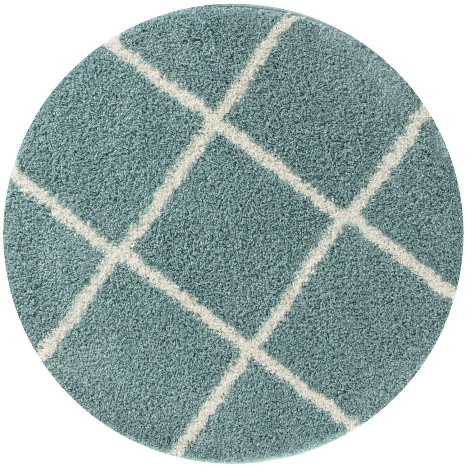 Moroccan Duck Egg Blue Shaggy Rug | 550 - Bargainia.com - 5056584503289 - 3214