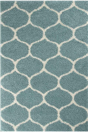 Moroccan Duck Egg Blue Shaggy Rug | 650 - Bargainia.com - 5056584503647 - 3270