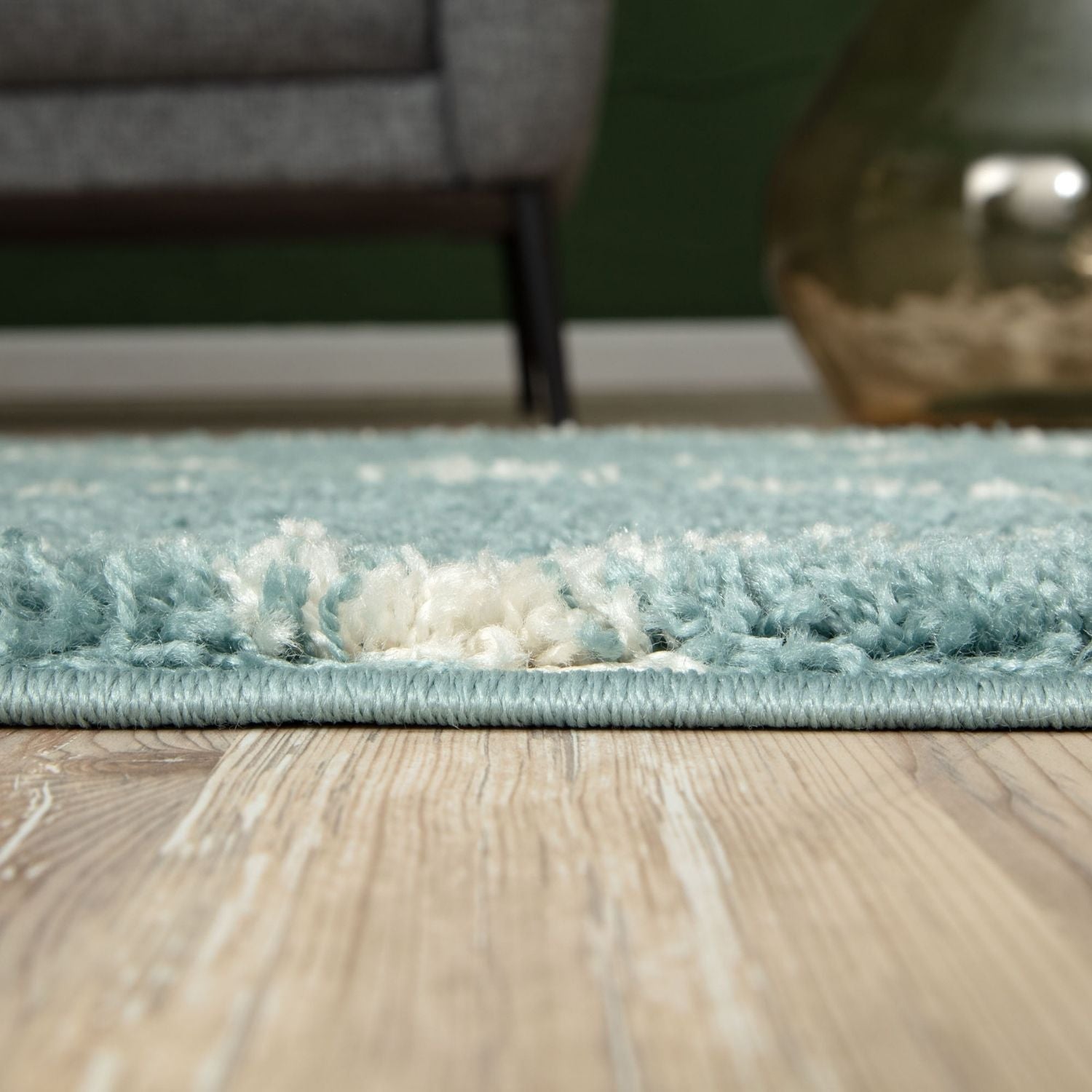Moroccan Duck Egg Blue Shaggy Rug | 650 - Bargainia.com - 