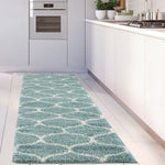Moroccan Duck Egg Blue Shaggy Rug | 650 - Bargainia.com - 
