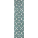 Moroccan Duck Egg Blue Shaggy Rug | 650 - Bargainia.com - 