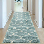 Moroccan Duck Egg Blue Shaggy Rug | 650 - Bargainia.com - 