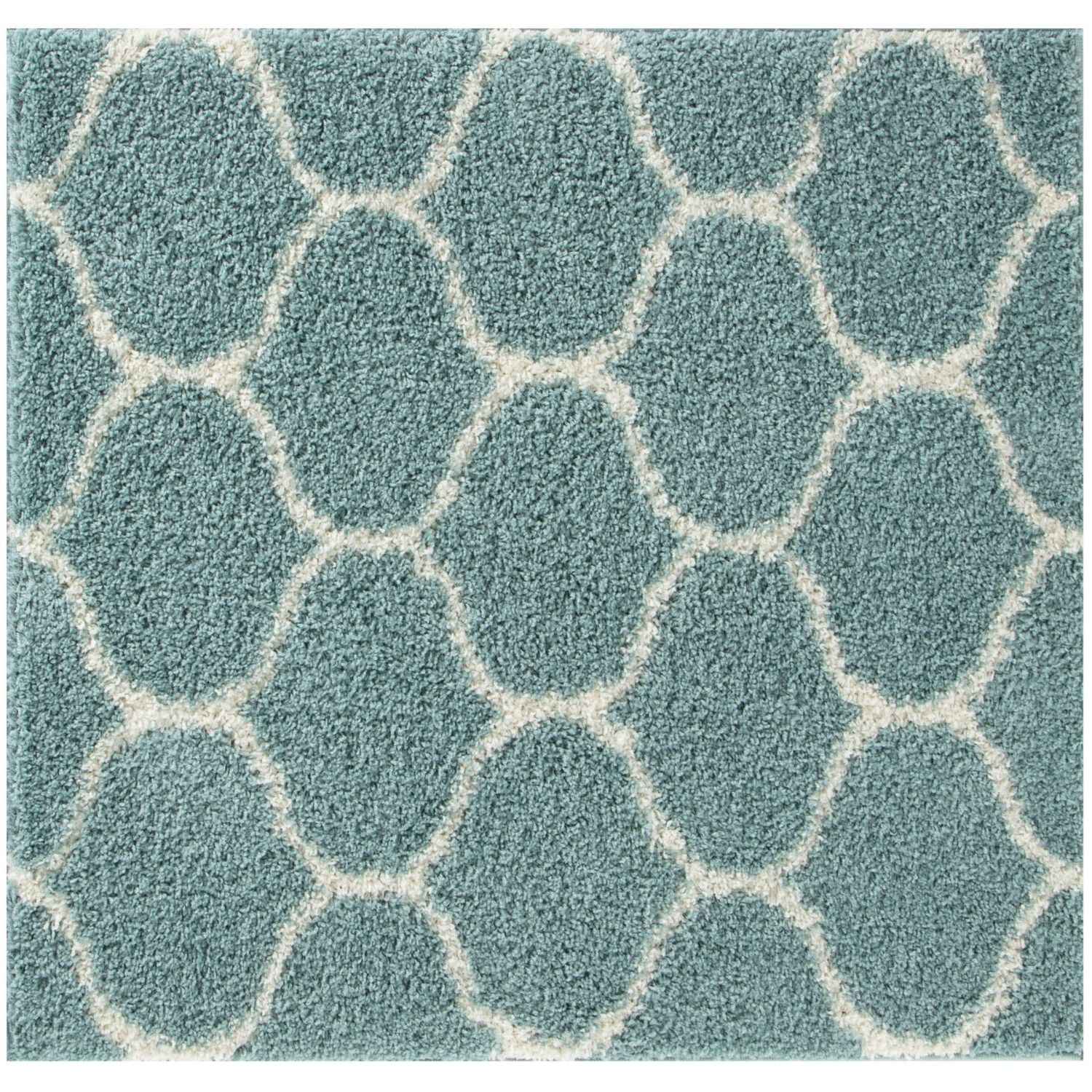 Moroccan Duck Egg Blue Shaggy Rug | 650 - Bargainia.com - 5056584503821 - 3273