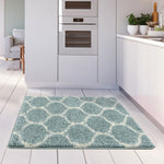 Moroccan Duck Egg Blue Shaggy Rug | 650 - Bargainia.com - 