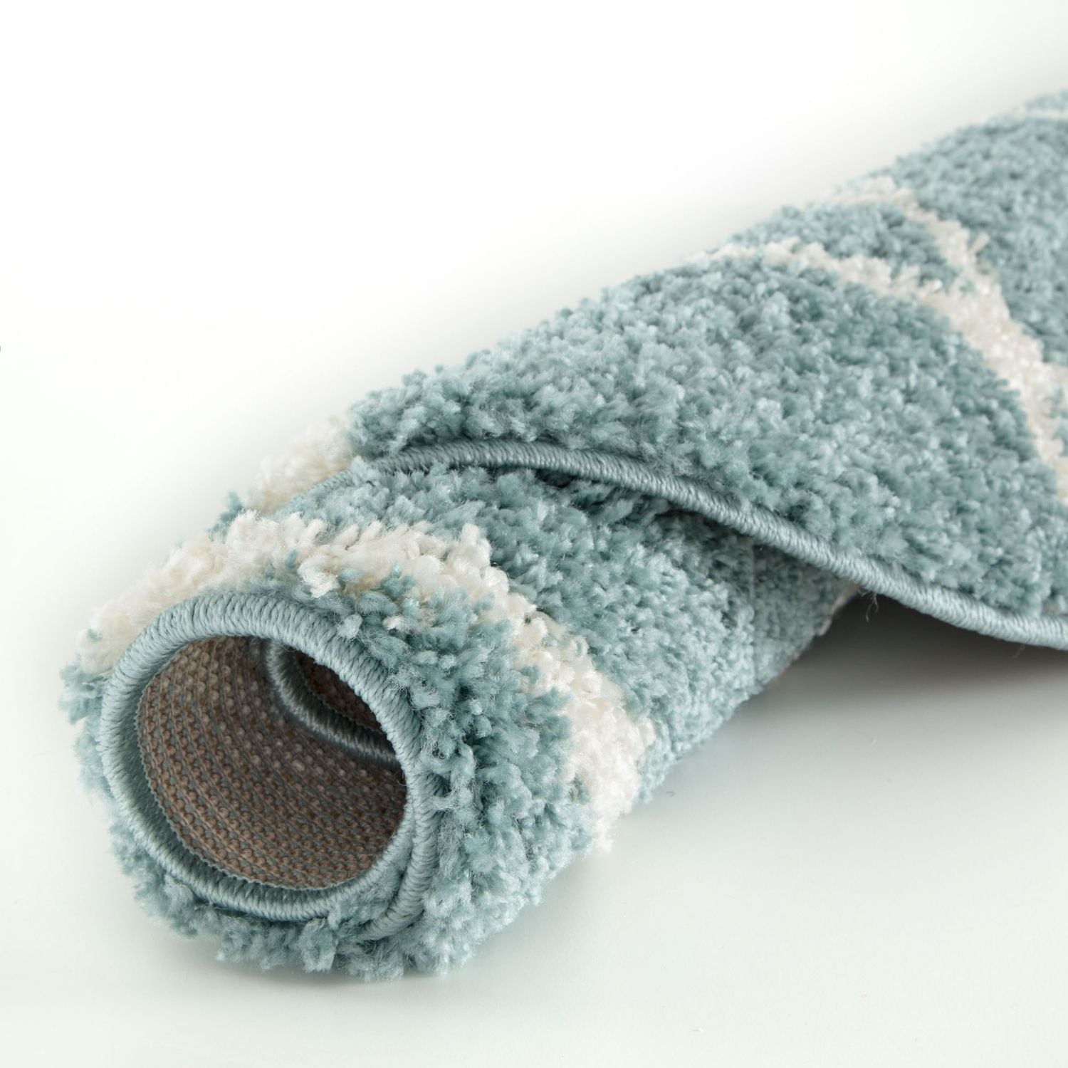 Moroccan Duck Egg Blue Shaggy Rug | 650 - Bargainia.com - 5056584503883 - 3274